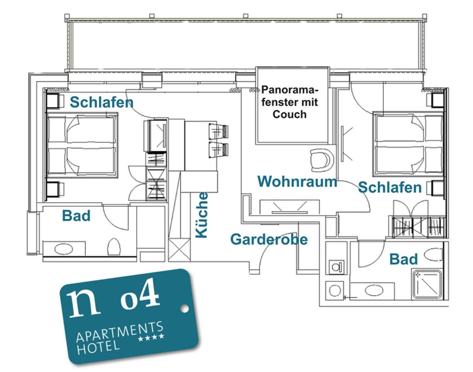 N Apartments Hotel Schoppernau Rum bild